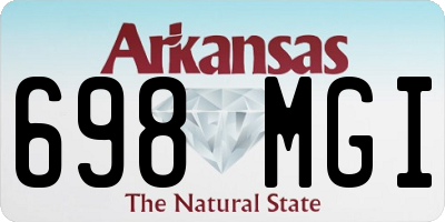 AR license plate 698MGI
