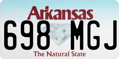 AR license plate 698MGJ