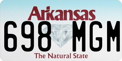 AR license plate 698MGM