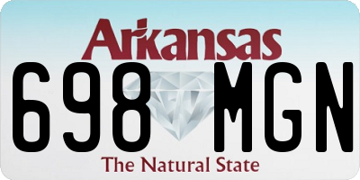 AR license plate 698MGN
