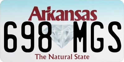 AR license plate 698MGS