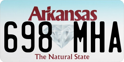 AR license plate 698MHA