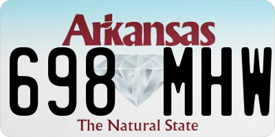 AR license plate 698MHW