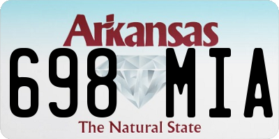 AR license plate 698MIA