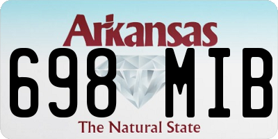 AR license plate 698MIB