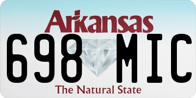 AR license plate 698MIC