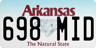 AR license plate 698MID