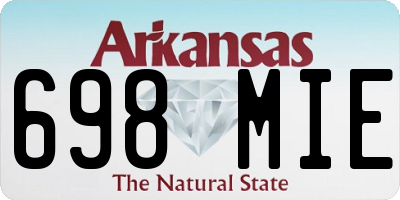 AR license plate 698MIE