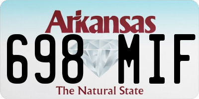 AR license plate 698MIF
