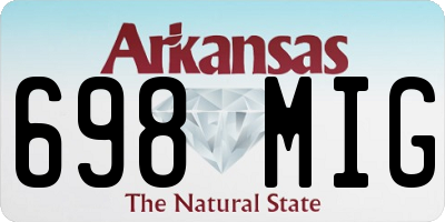 AR license plate 698MIG
