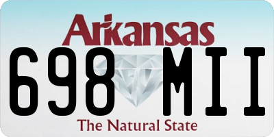 AR license plate 698MII