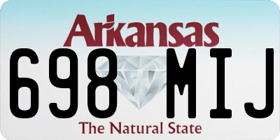 AR license plate 698MIJ