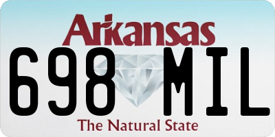AR license plate 698MIL