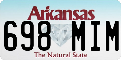 AR license plate 698MIM