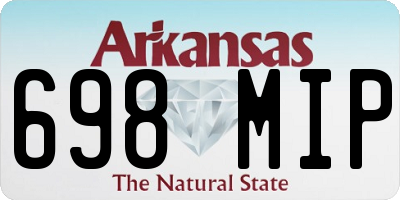 AR license plate 698MIP