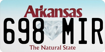 AR license plate 698MIR