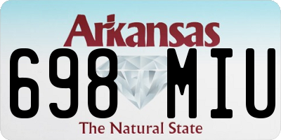 AR license plate 698MIU