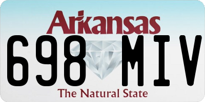 AR license plate 698MIV