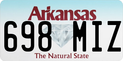 AR license plate 698MIZ