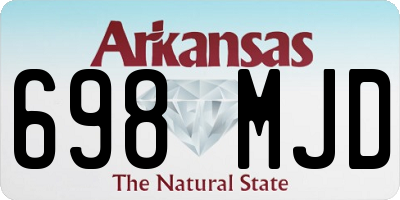 AR license plate 698MJD