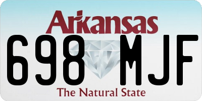 AR license plate 698MJF