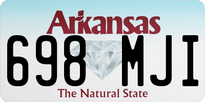 AR license plate 698MJI