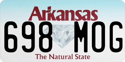AR license plate 698MOG