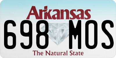 AR license plate 698MOS