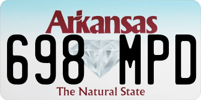 AR license plate 698MPD