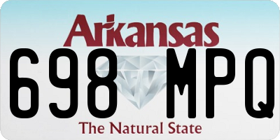 AR license plate 698MPQ