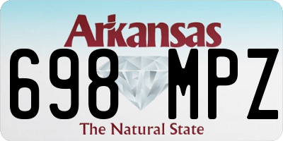 AR license plate 698MPZ