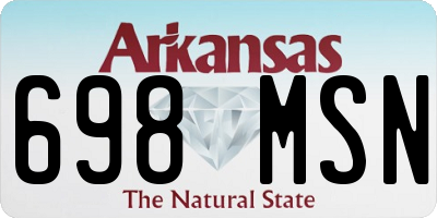 AR license plate 698MSN