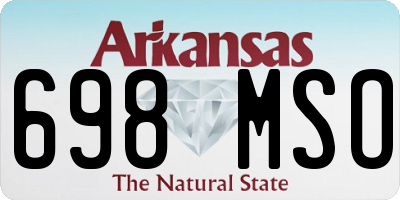AR license plate 698MSO