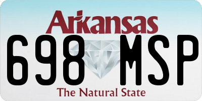 AR license plate 698MSP