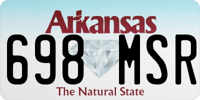 AR license plate 698MSR