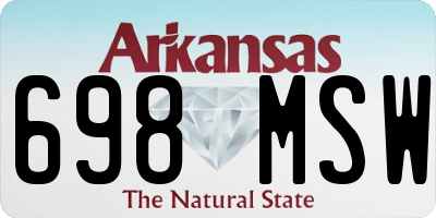 AR license plate 698MSW