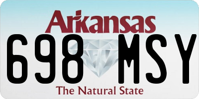 AR license plate 698MSY