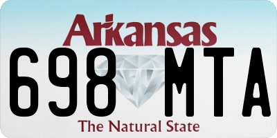 AR license plate 698MTA