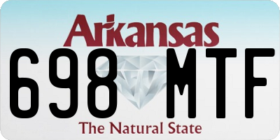 AR license plate 698MTF