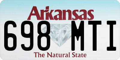 AR license plate 698MTI
