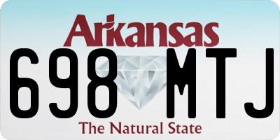 AR license plate 698MTJ