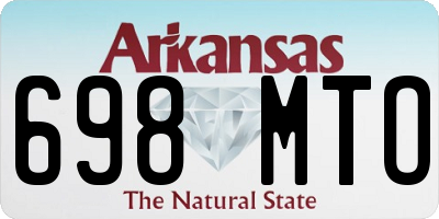 AR license plate 698MTO