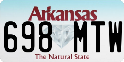 AR license plate 698MTW