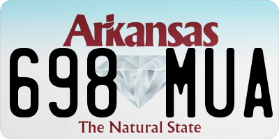 AR license plate 698MUA