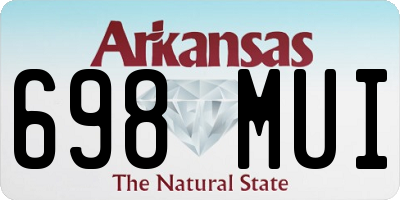 AR license plate 698MUI