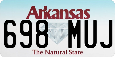 AR license plate 698MUJ
