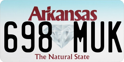 AR license plate 698MUK