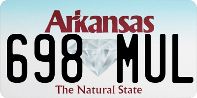 AR license plate 698MUL