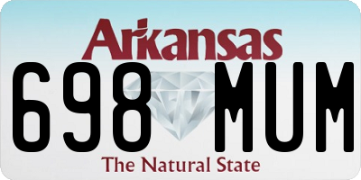 AR license plate 698MUM