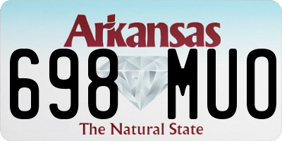 AR license plate 698MUO